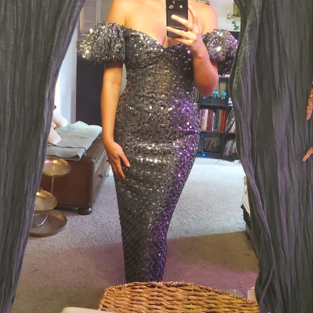 80s glam dress